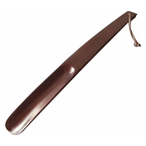 Dolphy Shoe Horn with Leather Thong Brown Natural Wood
