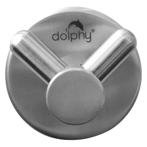 Dolphy Stainless Steel Double Robe Hook 50x50mm Silver