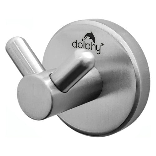 Dolphy Stainless Steel Double Robe Hook 50x50mm Silver