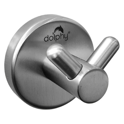Dolphy Stainless Steel Double Robe Hook 50x50mm Silver