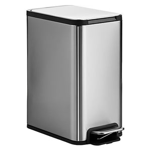 Dolphy Stainless Steel Indoor Trash Can with Foot Pedal 8L Silver