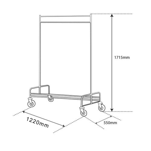 Dolphy Stainless Steel Laundry Trolley Silver