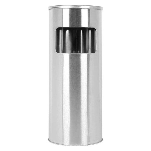 Dolphy Stainless Steel Lobby Bin with Ashtray 10L Silver