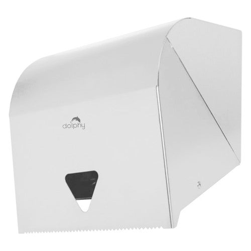 Dolphy Stainless Steel Lockable Paper Towel Roll Dispenser White