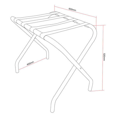 Dolphy Stainless Steel Luggage Rack Silver