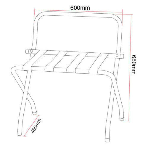 Dolphy Stainless Steel Luggage Rack with Back Support Silver