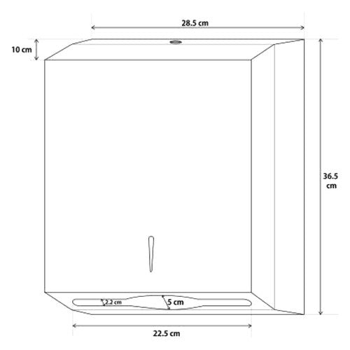Dolphy Stainless Steel Multifold Slimline Paper Towel Dispenser Black