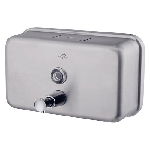 Dolphy Stainless Steel Soap Dispenser 1200ml Silver with Container