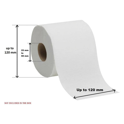 Dolphy Stainless Steel Twin Toilet Roll Holder with Shelf Silver