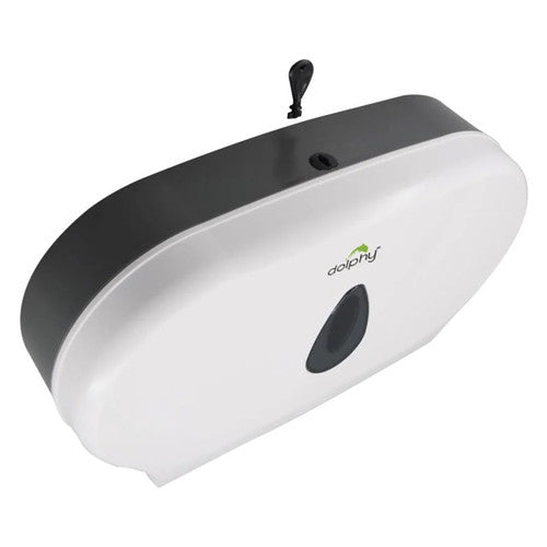 Dolphy Twin Jumbo Toilet Roll Dispenser White