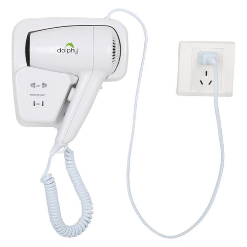 Dolphy Wall Mount Hair Dryer 1200W White
