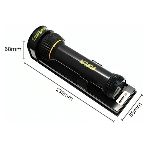 Dolphy Wall Mounted Hotel Emergency Torch Black (2xD Batteries)