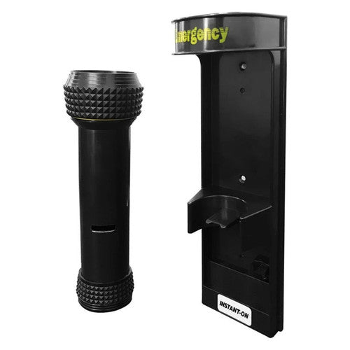 Dolphy Wall Mounted Hotel Emergency Torch Black (2xD Batteries)