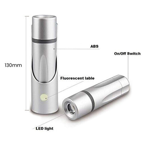 Dolphy Wall Mounted Hotel Emergency Torch Silver (4xAAA Batteries)