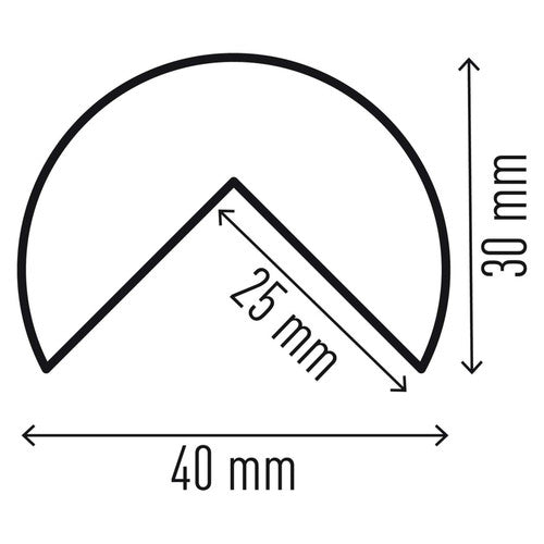 Durable Corner Protection Profile C25R 40mm x 1m Yellow Black
