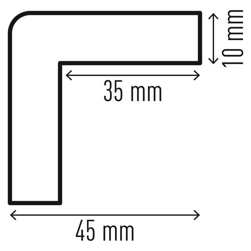 Durable Corner Protection Profile C35 47mm x 1m Yellow Black