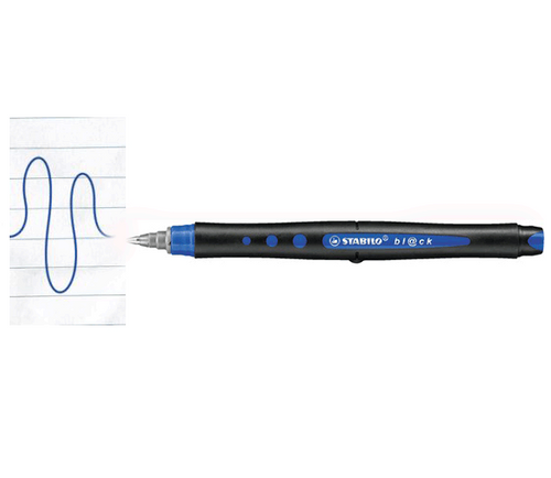 Stabilo Black Rollerball Pen 0.4mm Blue Box of 10