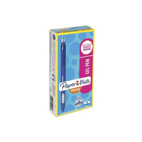 Paper Mate InkJoy Gel box of 12 blue retractable gel pens