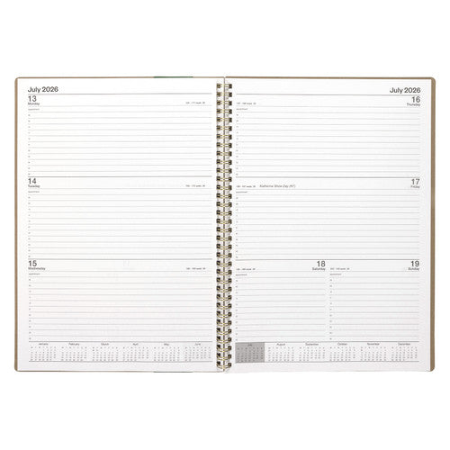 Ecowise 2026 Recycled Diary A4 Week To View Kraft