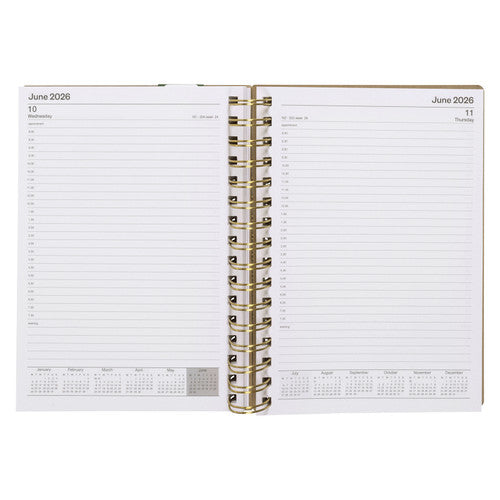 Ecowise 2026 Recycled Diary A5 Day To A Page Kraft
