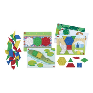 Sensory Pattern Blocks Set of 40 with Activity Cards