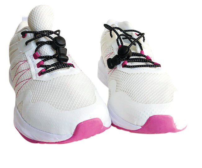 Never Tie Shoelaces Black 100cm Elastic No Tie Laces Contains Latex-1