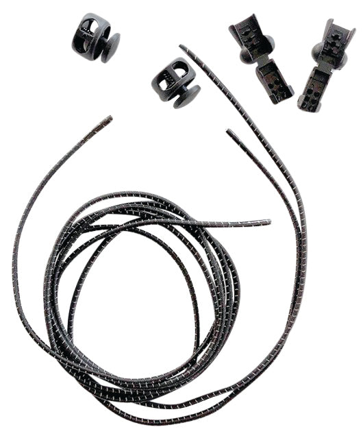 Never Tie Shoelaces Black 100cm Elastic No Tie Laces Contains Latex-2