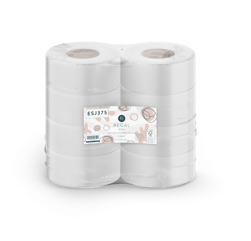 Regal Eco Recycled 2 Ply Jumbo Roll 375m Pack of 8
