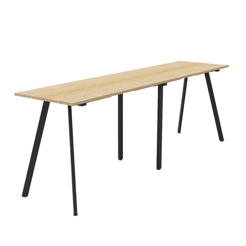 Rapidline Eternity long high bar table. Rapidline range image supplied for model D-EHBT1875 NW/BL, shown in another finish. View 4.