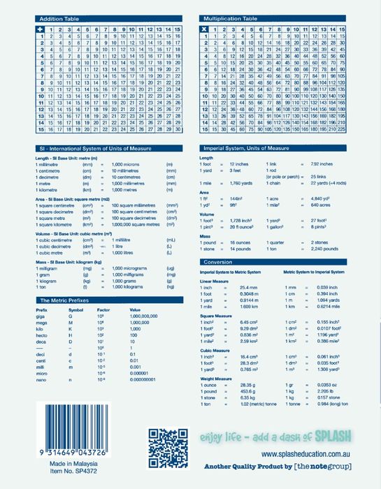 Splash Education 96 Page 8mm Ruled Exercise Book 9 x 7 Pack 10-3