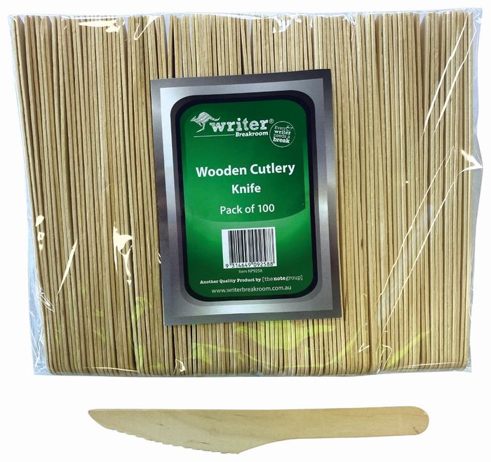 Writer Breakroom Eco Wooden Knife 160mm Carton 1000 — eco certification detail