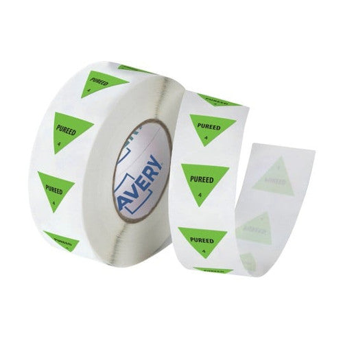 Avery Food Safety Labels 'Pureed' Food Consistency Label 25mm 500 Roll