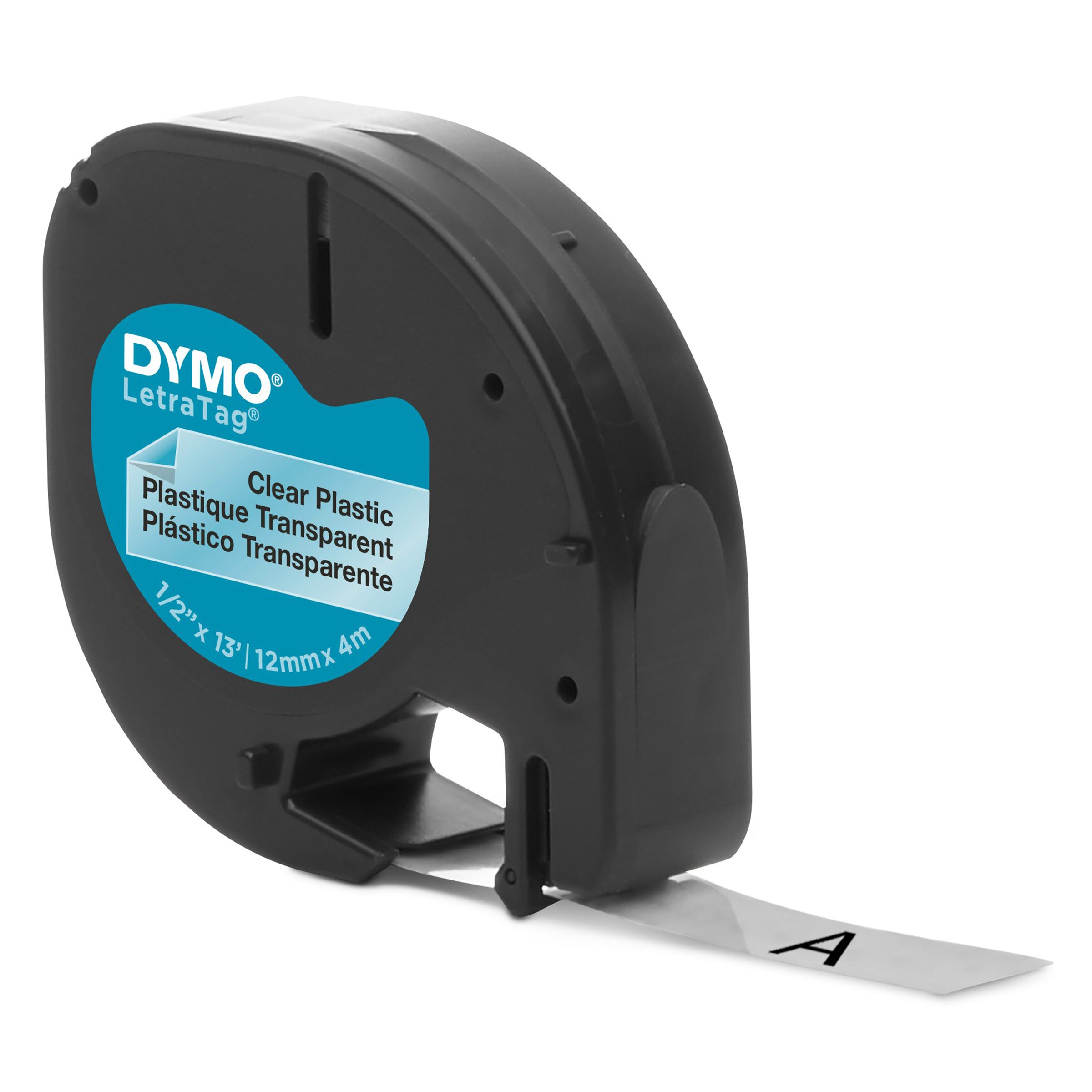 Dymo LetraTag Plastic Tape 12mm x 4M Clear - detail 7