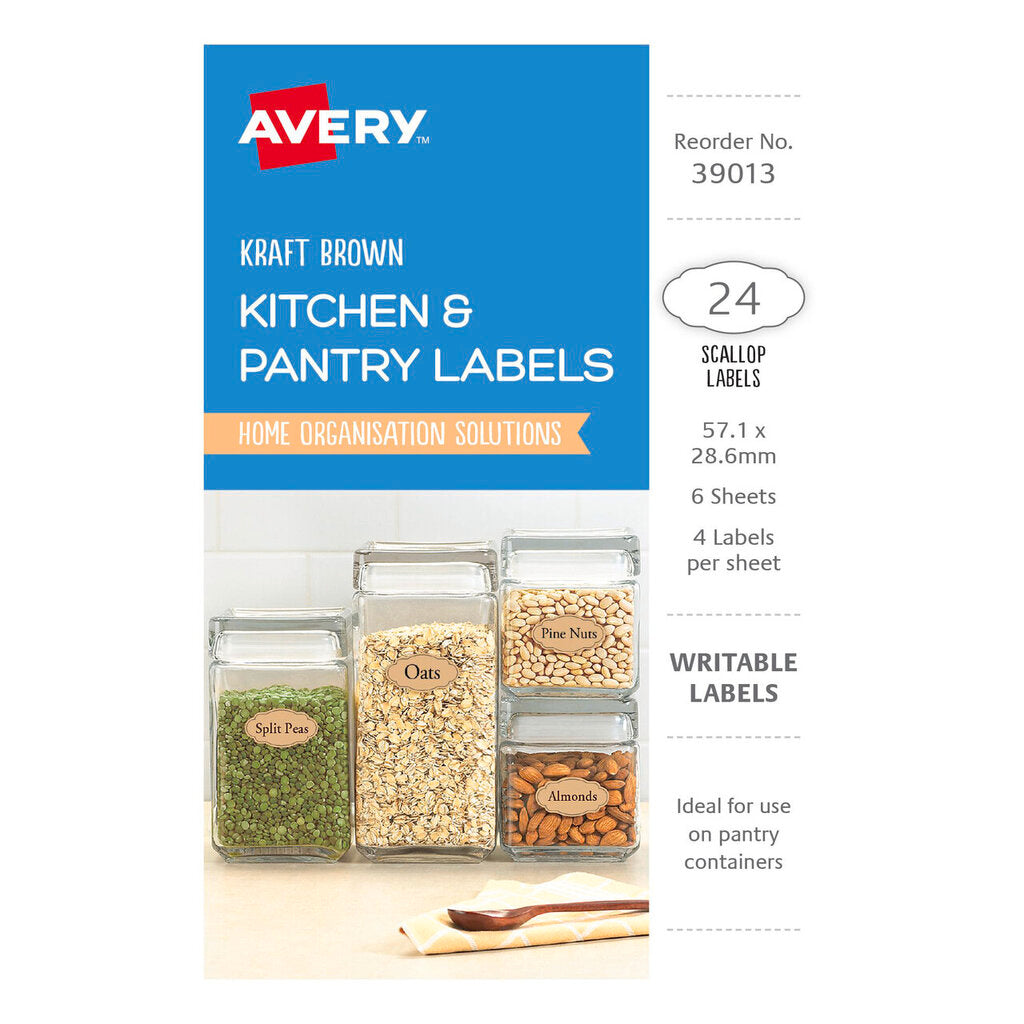 Avery Kraft Brown Oval Removable Multi-Use Labels 57.1 x 28.6mm