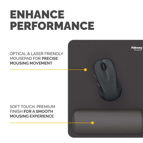 Fellowes Breyta Mousepad Wrist Rest Black