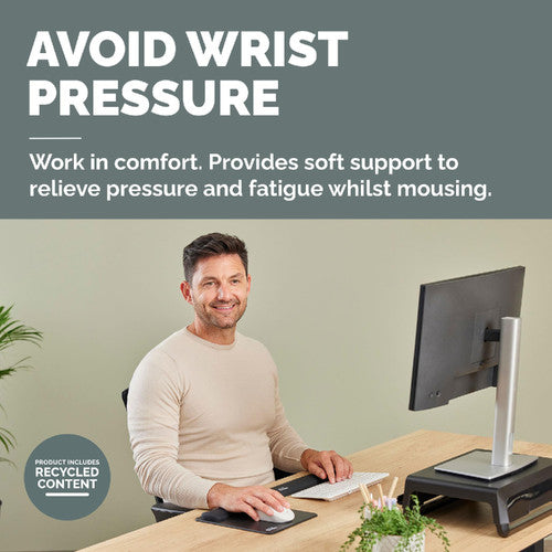 Fellowes Breyta Mousepad Wrist Rest Black