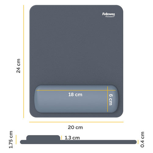 Fellowes Breyta Mousepad Wrist Rest Marine
