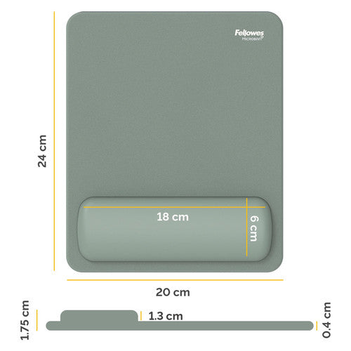 Fellowes Breyta Mousepad Wrist Rest Sage