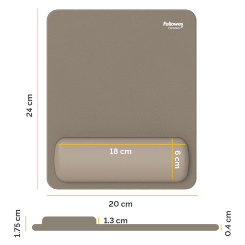 Fellowes Breyta Mousepad Wrist Rest Sand
