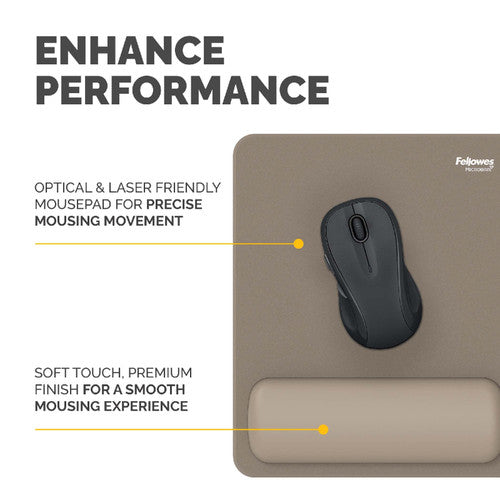 Fellowes Breyta Mousepad Wrist Rest Sand