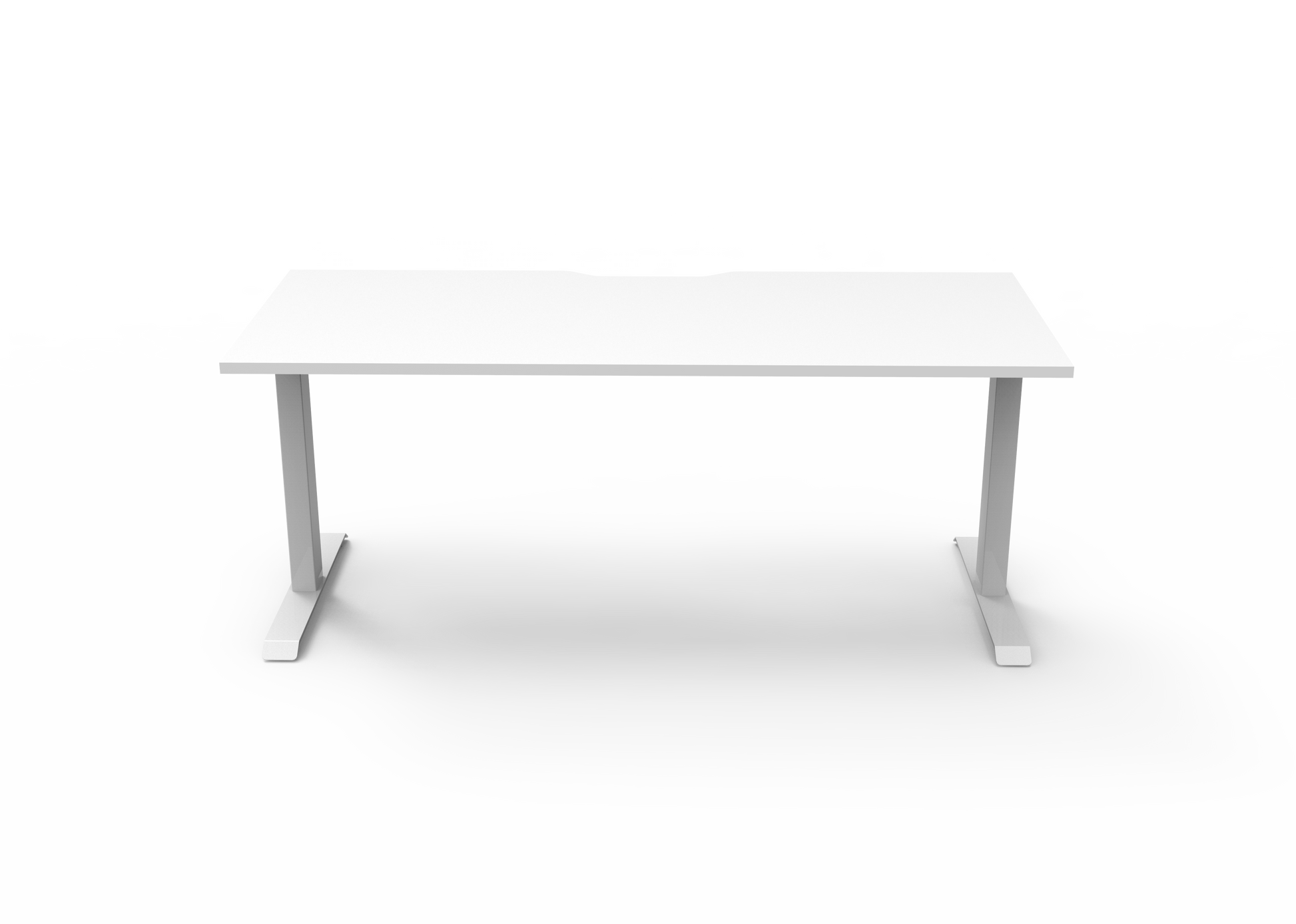 Rapidline Boost Static fixed height single sided workstation, E0 rated Natural White top on a white satin powdercoated frame. Supplied product image for model SB1P1575 NW/WS. View 2.
