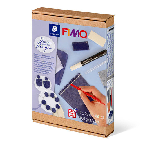 Fimo Oven-Bake Modelling Clay Set Denim Design