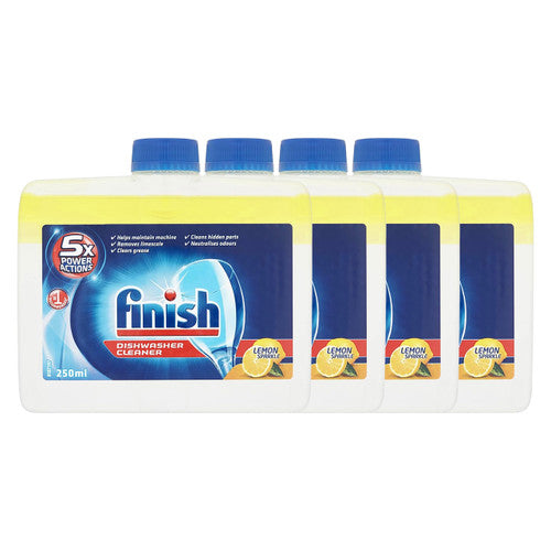 Finish Dishwasher Cleaner Lemon Sparkle 250ml Pack 4 x 9