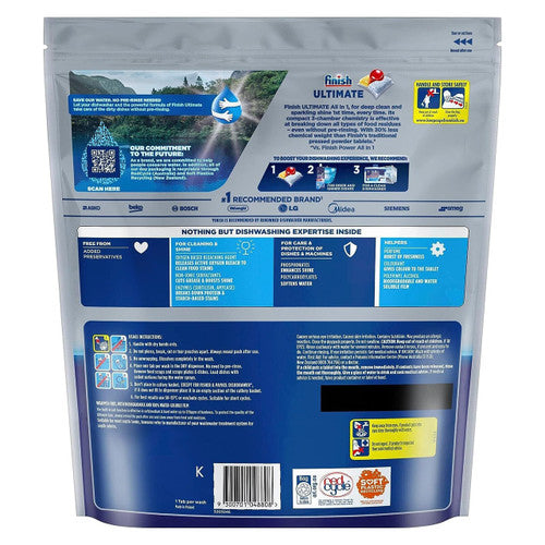 Finish Ultimate All in 1 Lemon Sparkle Dishwasher Tablets 100s x 4