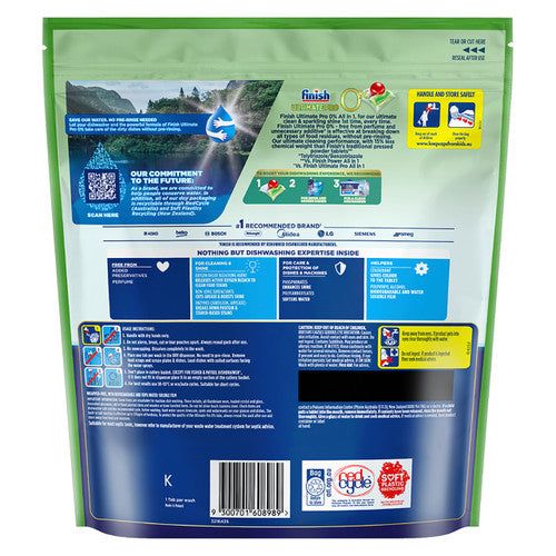 Finish Ultimate Pro All in 1 0% Dishwasher Tablets 48s x 6