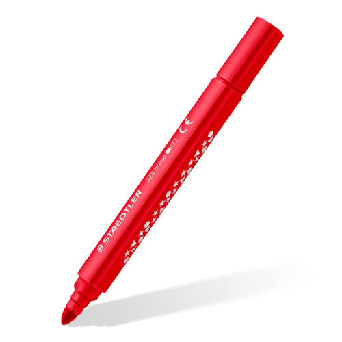 Staedtler 328-B WP12 Noris Club Triangular Fibre Tip Pens Broad Wallet of 12 Assorted Colours