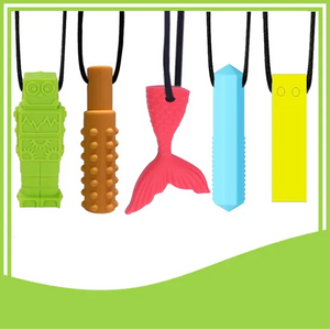 Silicone Chewable Necklace Set of 5
