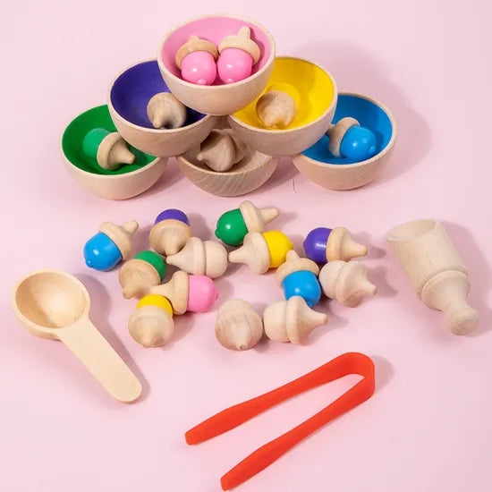 Wooden Colour Sorting Set 29 Pieces-1