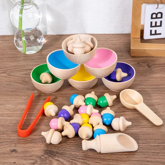 Wooden Colour Sorting Set 29 Pieces-5