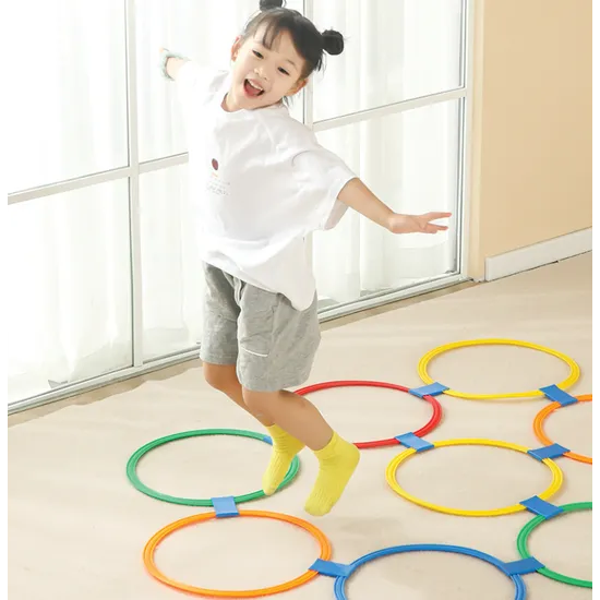Jumping Ring Game Set 10 Colourful Rings with Activity Guide-1